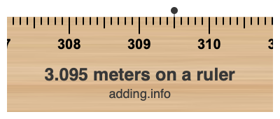 3.095 meters on a ruler