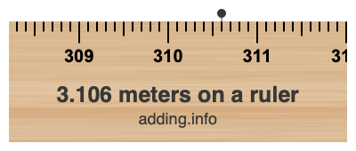 3.106 meters on a ruler