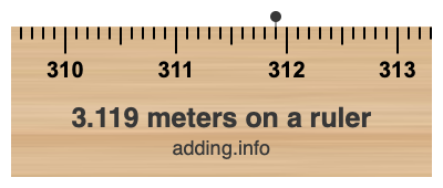 3.119 meters on a ruler