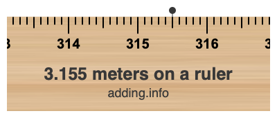 3.155 meters on a ruler