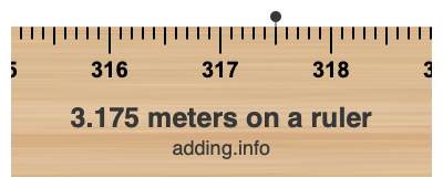 3.175 meters on a ruler