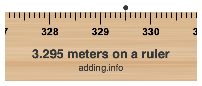 3.295 meters on a ruler