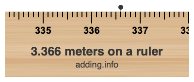 3.366 meters on a ruler