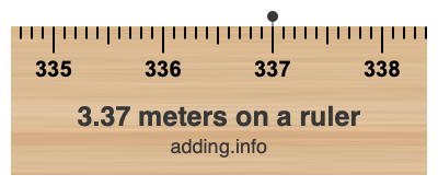 3.37 meters on a ruler