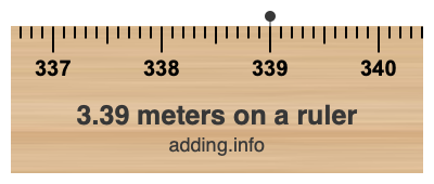 3.39 meters on a ruler