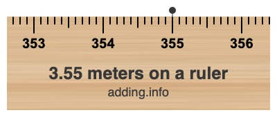 3.55 meters on a ruler