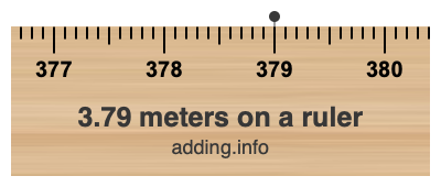 3.79 meters on a ruler 3.79 meters on a ruler