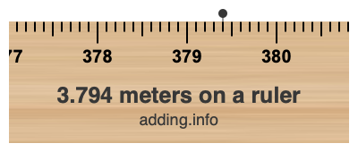 3.794 meters on a ruler 3.794 meters on a ruler
