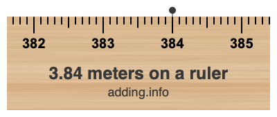 3.84 meters on a ruler 3.84 meters on a ruler