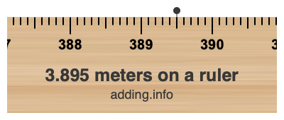 3.895 meters on a ruler 3.895 meters on a ruler