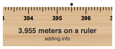 3.955 meters on a ruler 3.955 meters on a ruler