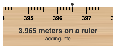 3.965 meters on a ruler