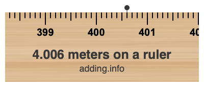 4.006 meters on a ruler