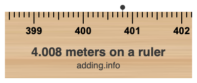 4.008 meters on a ruler