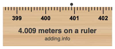 4.009 meters on a ruler