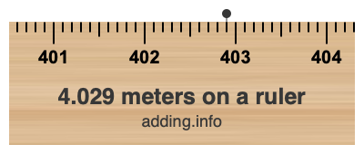 4.029 meters on a ruler