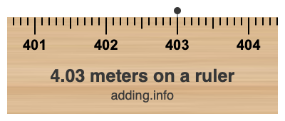 4.03 meters on a ruler