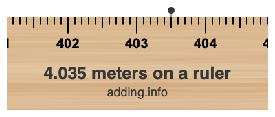 4.035 meters on a ruler