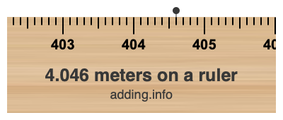 4.046 meters on a ruler