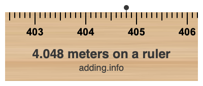 4.048 meters on a ruler