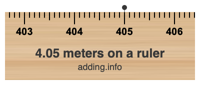 4.05 meters on a ruler