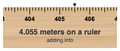 4.055 meters on a ruler