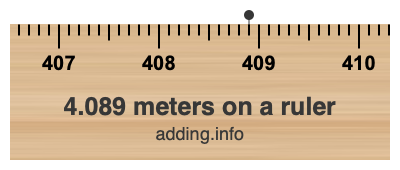 4.089 meters on a ruler