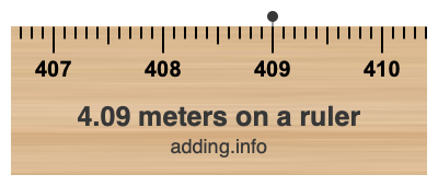 4.09 meters on a ruler