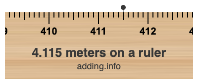 4.115 meters on a ruler