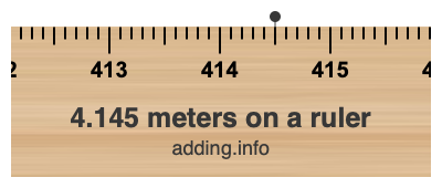 4.145 meters on a ruler