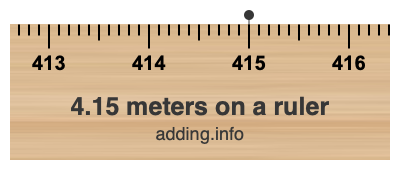 4.15 meters on a ruler