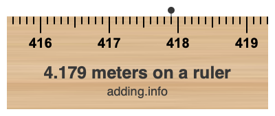 4.179 meters on a ruler