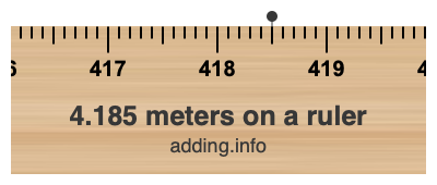 4.185 meters on a ruler