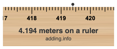 4.194 meters on a ruler