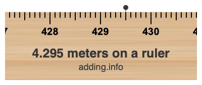 4.295 meters on a ruler