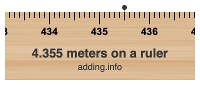 4.355 meters on a ruler