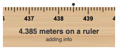4.385 meters on a ruler