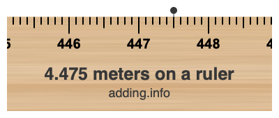 4.475 meters on a ruler