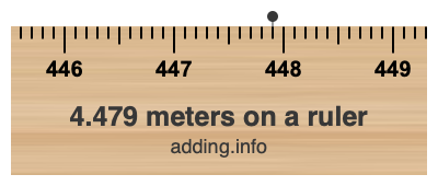 4.479 meters on a ruler