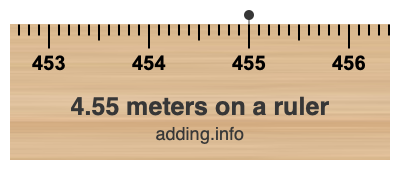 4.55 meters on a ruler