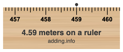 4.59 meters on a ruler