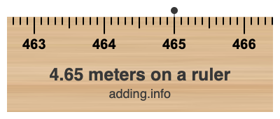 4.65 meters on a ruler