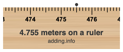 4.755 meters on a ruler