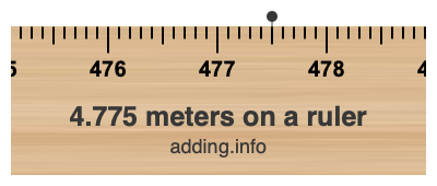 4.775 meters on a ruler