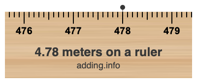 4.78 meters on a ruler
