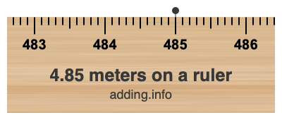 4.85 meters on a ruler