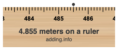 4.855 meters on a ruler