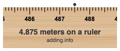 4.875 meters on a ruler