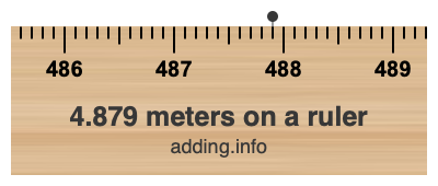 4.879 meters on a ruler