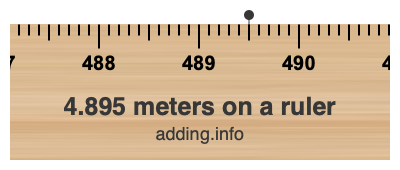4.895 meters on a ruler 4.895 meters on a ruler